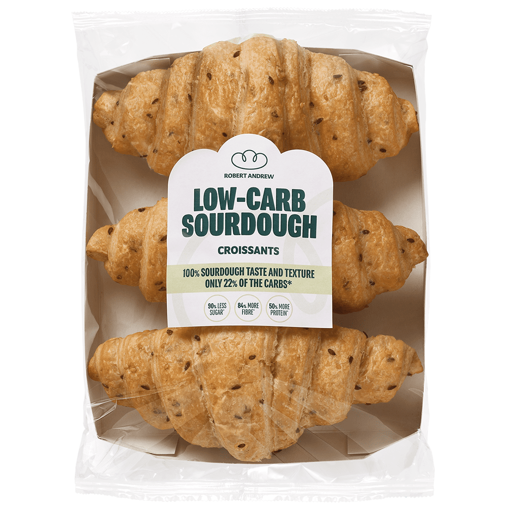 LOW-CARB SOURDOUGH CROISSANTS | 3x90g - Robert Andrew Low-carb Sourdough