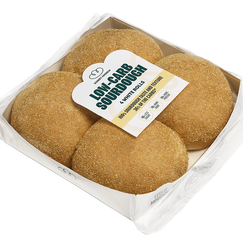 low-carb sourdough white rolls