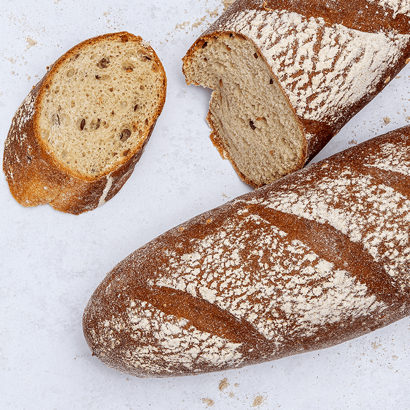 low-carb sourdough baguette