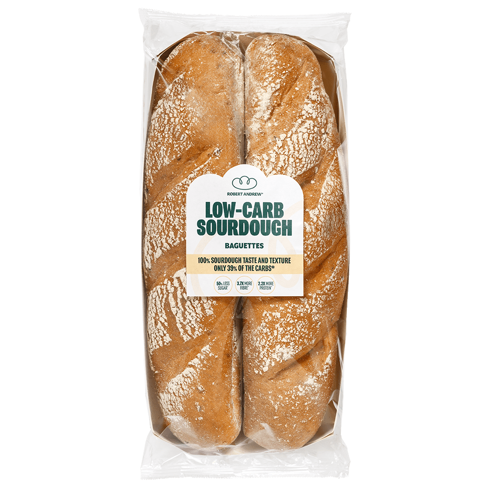 LOW-CARB SOURDOUGH BAGUETTES | 2x160g - Robert Andrew Low-carb Sourdough