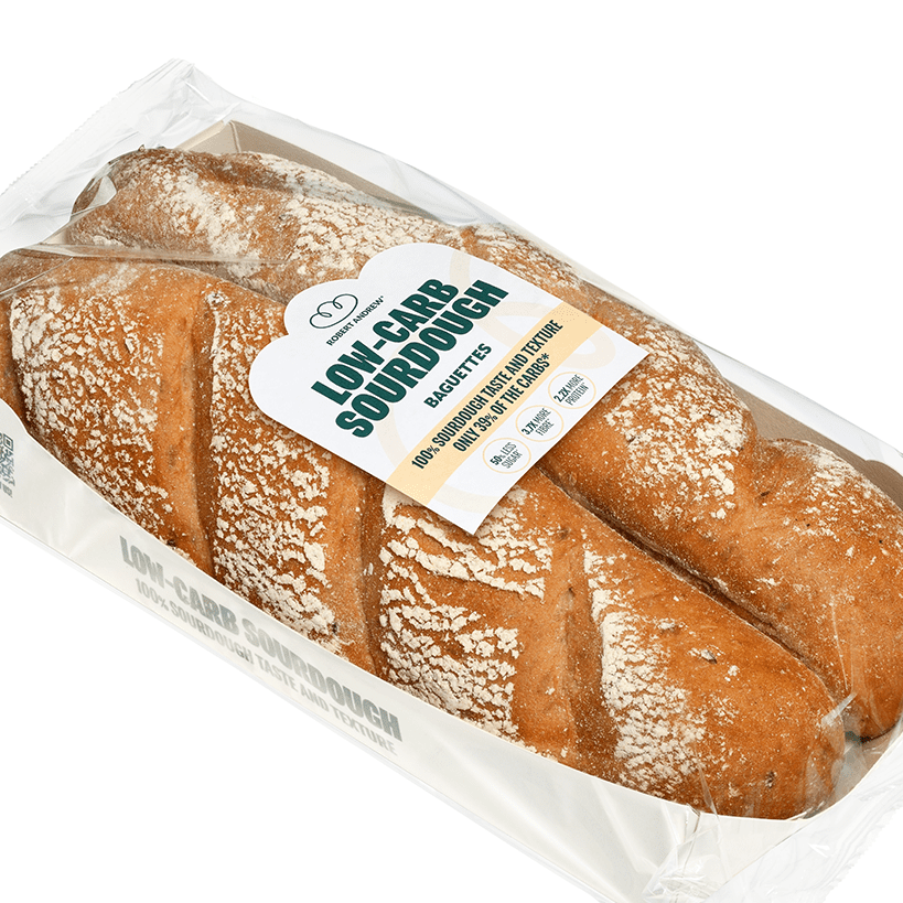 low-carb sourdough baguette