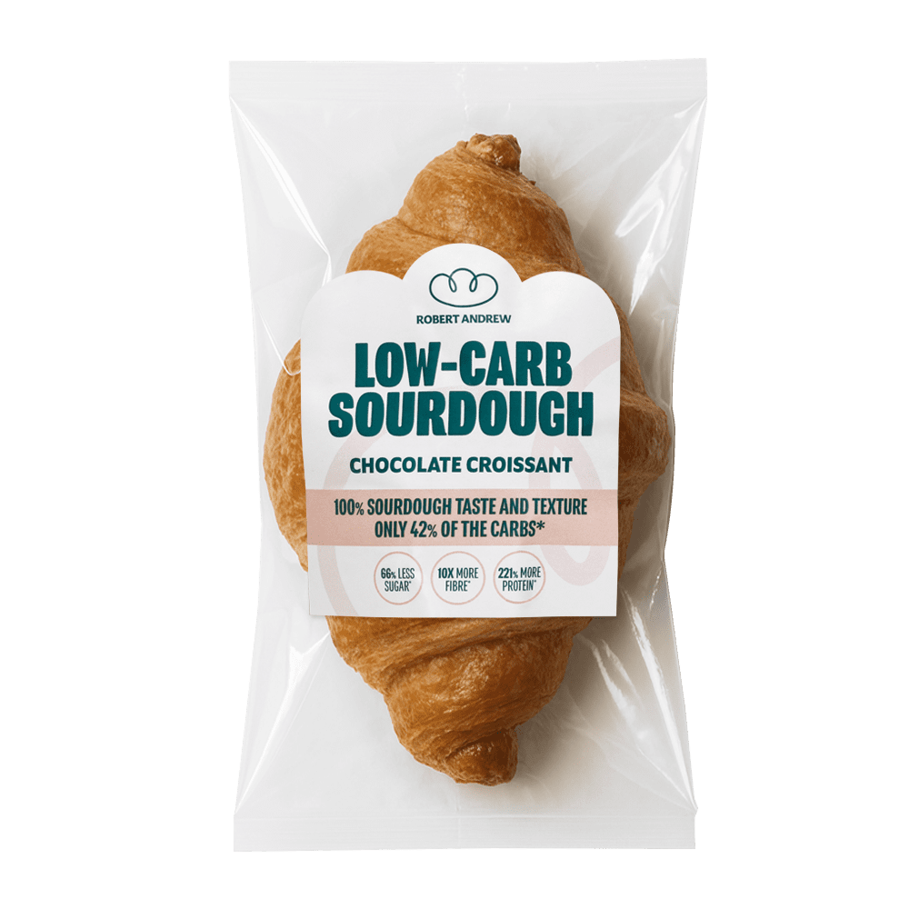 low-carb sourdough chocolate croissant