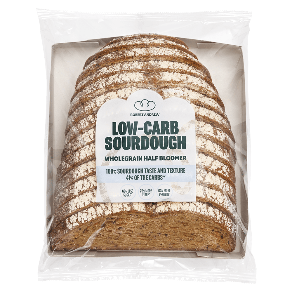LOW-CARB SOURDOUGH WHOLEGRAIN HALF BLOOMER | 400g - Robert Andrew Low-carb Sourdough