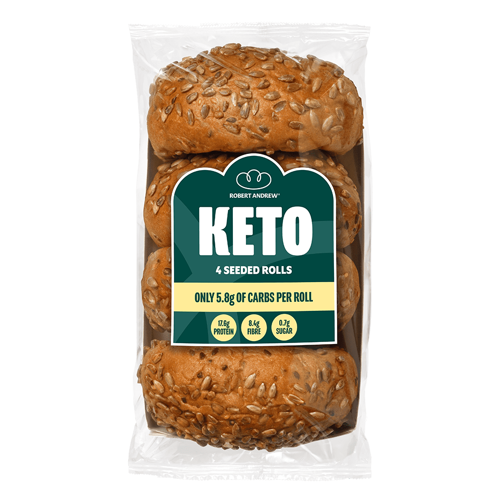 KETO SEEDED ROLLS | 4x65g - Robert Andrew Low-carb Sourdough